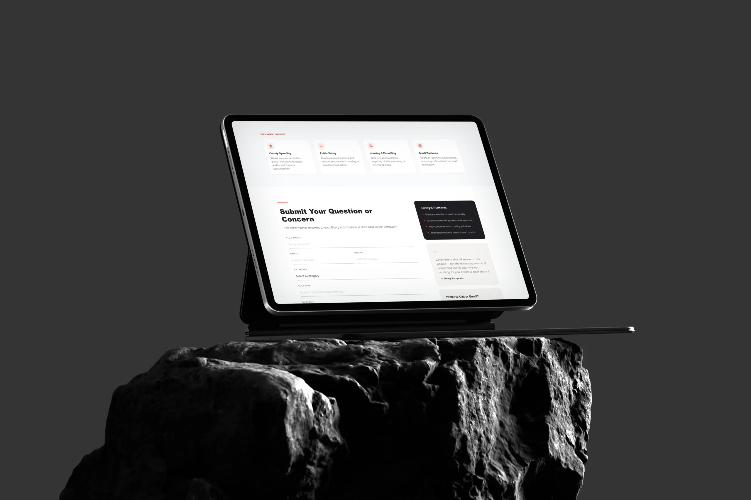 Priority-Led Homepage